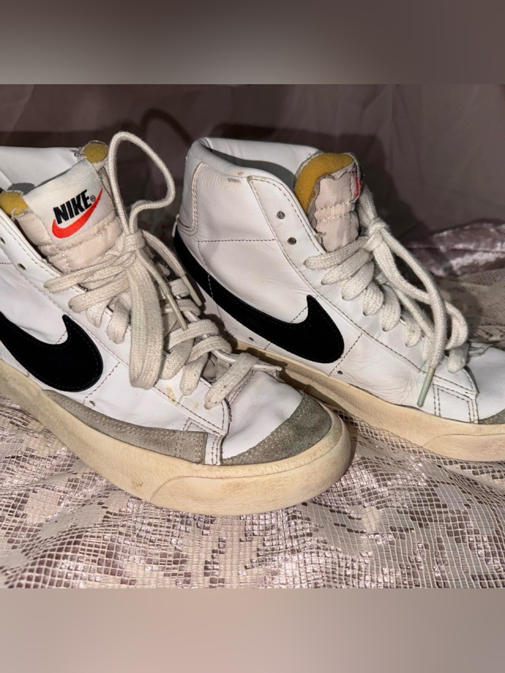 Nike Blazer Mid '77  High Top Sneakers White/Black Size 6.5